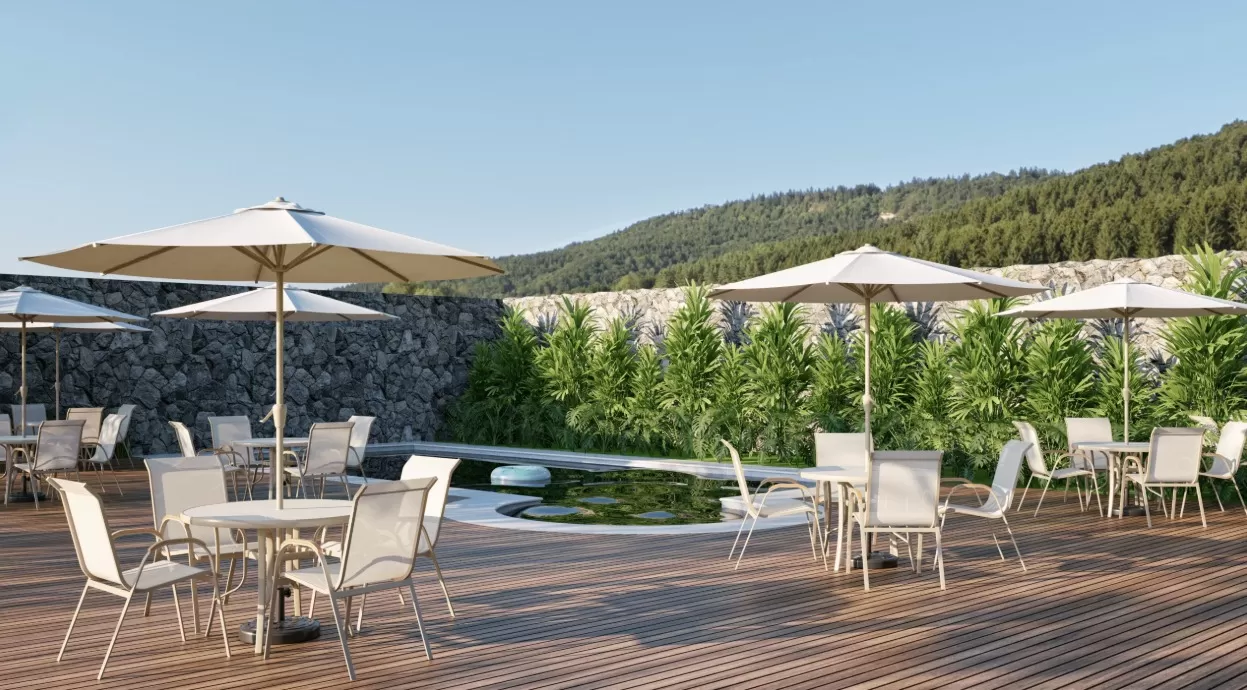 Cadeira para Piscina Summer - Alumínio Fendi, Tela Sling Fendi | Empilhável